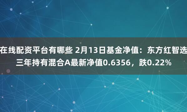 在线配资平台有哪些 2月13日基金净值：东方红智选三年持有混合A最新净值0.6356，跌0.22%