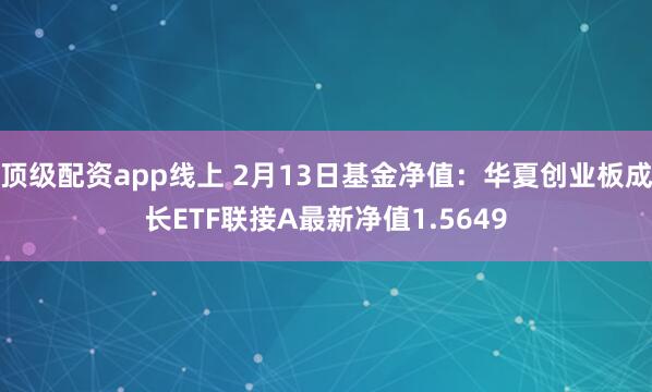 顶级配资app线上 2月13日基金净值：华夏创业板成长ETF联接A最新净值1.5649