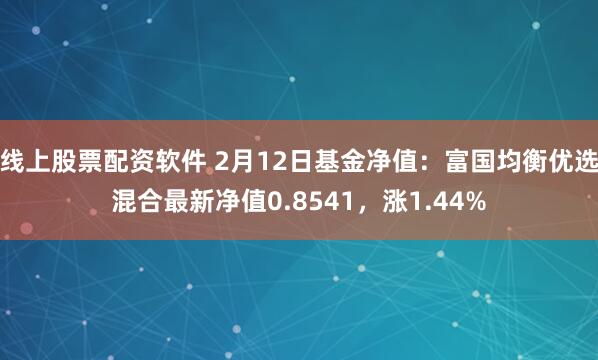 线上股票配资软件 2月12日基金净值：富国均衡优选混合最新净值0.8541，涨1.44%